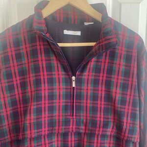 Liz Golf Plaid Half-Zip Women's Jacket